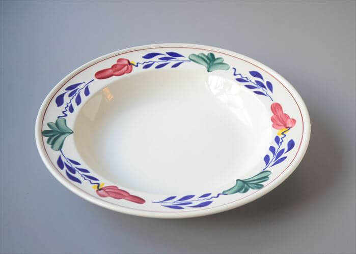 【送料無料】1960～70年代頃 ベルギー製 BOCH ボッホ BOERENBONT 24cm スーププレート 深皿 お皿 陶器 アンティーク ヴィンテージ_241119