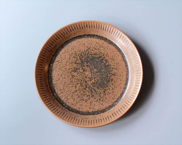 【送料無料】デンマーク製 KNABSTRUP Noddebo ブラウン 17.5cm プレート お皿 ナブストラップ Johannes Hansen 北欧 食器 ヴィンテージ アンティーク_250402