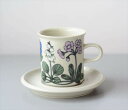 【送料無料】希少!ARABIA アラビア Flora Tall コーヒーカップ&ソーサー 7.5cm高 フローラ 北欧 ヴィンテージ アンティーク_250416