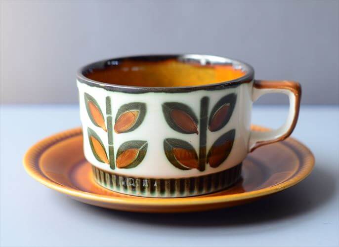 【送料無料】1960～70年代 ベルギー製 BOCH ボッホ Rambouilllet ティーカップ&ソーサー ランブイエ 磁器 陶器 アンティーク 食器 ヨーロッパ ヴィンテージ_260129