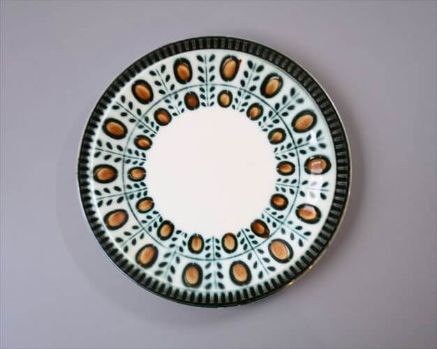 【送料無料】1960～70年代 ベルギー製 ヴィンテージ BOCH NOIX 19cm プレート ボッホ ノア お皿 磁器 陶器 アンティーク 食器 ヨーロッパ_260130