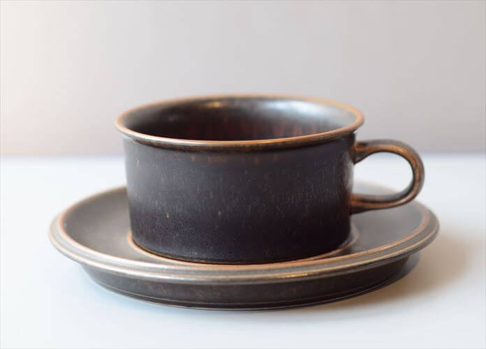 【送料無料】スタンプ残! ARABIA アラビア ルスカ ティーカップ＆ソーサー Ruska 北欧食器 フィンランド 陶器 北欧 ヴィンテージ アンティーク_2...