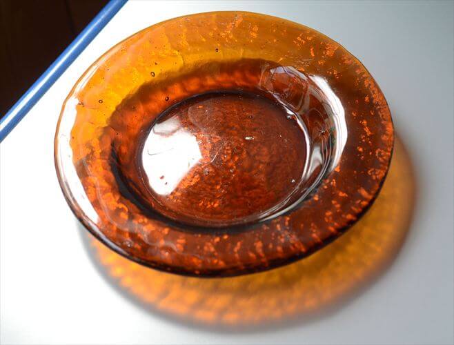 【送料無料】フィンランド製 Humppila Talonpoika アンバーガラス 22.5cm パスタープレート フンピラ タロンポイカ 北欧 ブラウン お皿 ヴィンテージ_250904