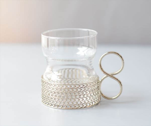 【送料無料】iittala イッタラ Tsaikka ツァイッカ グラスカップ クリア×シルバー ホルダー ガラス 北欧 ヴィンテージ_260522