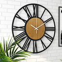 【一年保証付き】壁掛け時計 掛け時計 アイアン 木製 静か 北欧 ウォールクロック アンティーク時計 時計 とけい おしゃれ 北欧 モダン シンプル 直径40cm プレゼント ギフト クラシック アンティーク調 おしゃれ リビング モダン シンプル 結婚祝い