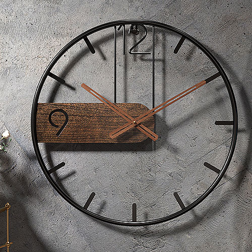 【一年保証付き】【アンティーク風 掛け時計】 アンティークウォールクロック アイアン 木製 デザインウォールクロック アンティーク時計 掛け時計 時計 とけい おしゃれ 北欧 壁掛け時計 モダ…