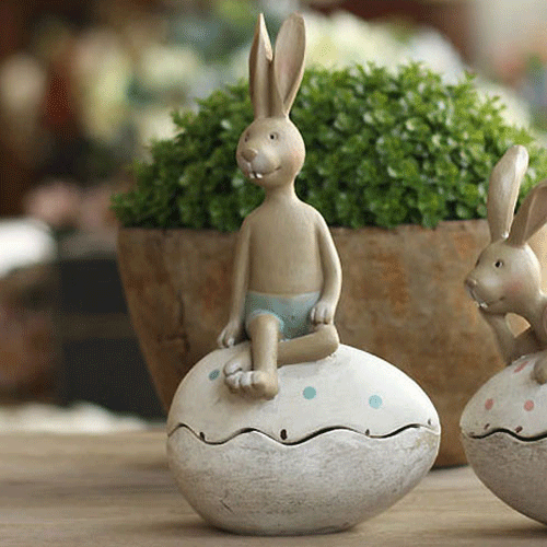 アクセサリーケース ジュエリーボックス 宝石箱 置物 オブジェ うさぎ 兎 かわいい 小物入れ