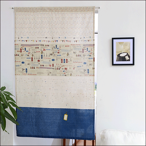 のれん おしゃれ ロング インテリア おしゃれ 目隠し 暖簾 麻100% 北欧 リネン 幅80×高さ140cm のれん ..