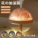 加湿器 フラワー ナイトライト 加湿器 小型 ポータブル USB ミニ デスクトップ ベッドサイド アンビエント ランプ ギフト 加湿器 おしゃれ USB グッ...