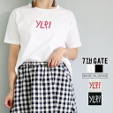 【日本製】少し厚みのあるしっかりした天竺のプリントTシャツ ロゴT オフホワイト ブラック 大人カジュアル ナチュラル 30代 40代 50代 7thGATE セブンスゲート 春 夏 秋 レディース 日本製 送料無料 G-271005