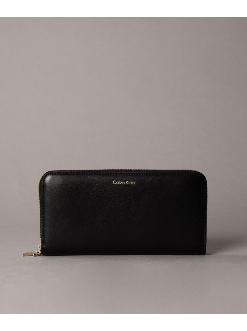(W)【公式ショップ】 カルバンクライン ラージジップ アラウドウォレット Calvin Klein カルバン・クライン 財布・ポーチ・ケース 財布 ブラック【送料無料】[Rakuten Fashion]のサムネイル