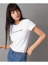 (W)【公式ショップ】 カルバンクライン シュランクン インスティテューショナル Tシャツ Calvin Klein Jeans J223860 Calvin Klein Jeans カルバン・クライン トップス カットソー・Tシャツ ホワイト ブラック【送料無料】[Rakuten Fashion]