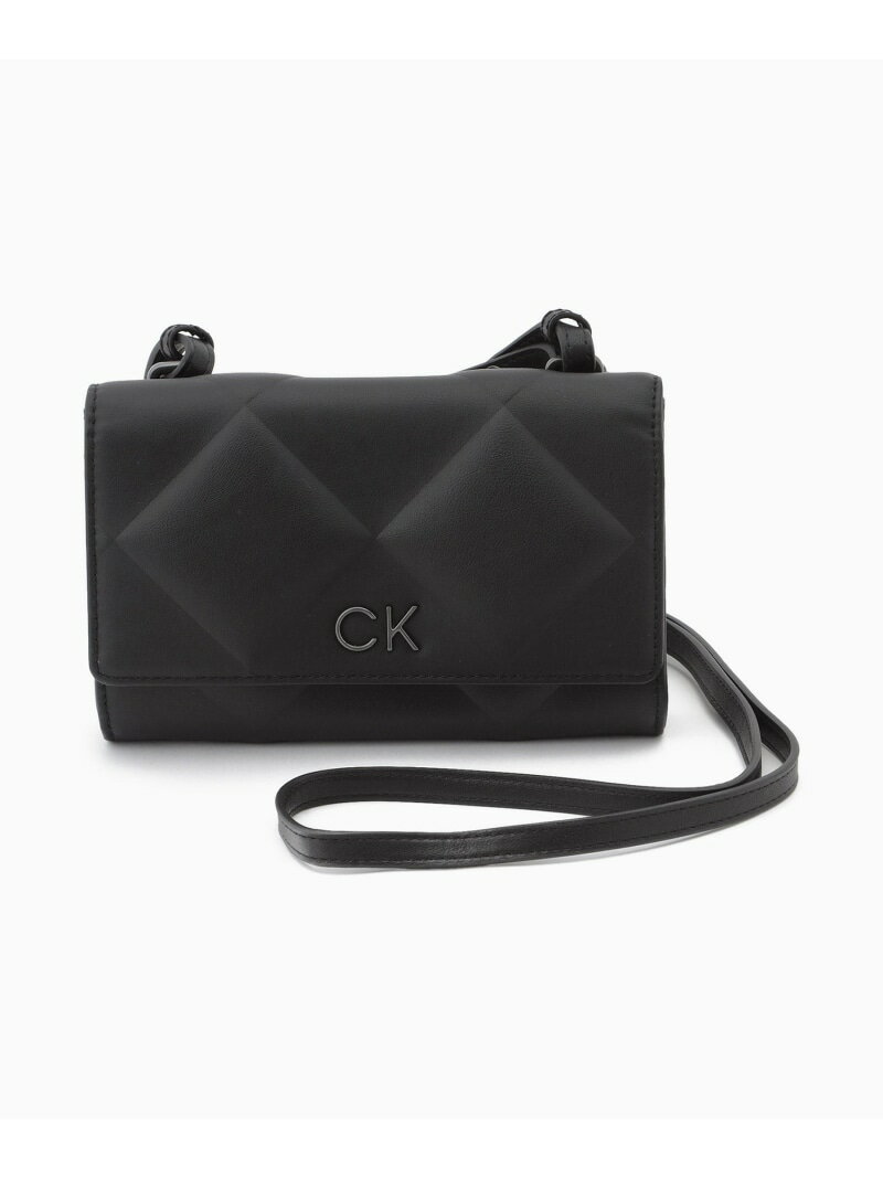 【SALE／40%OFF】(W)【公式ショップ】 カルバンクライン ロックキルトミニバッグ Calvin Klein カルバン・クライン バッグ ショルダーバッグ ブラック ベージュ【RBA_E】【送料無料】[Rakuten Fashion]