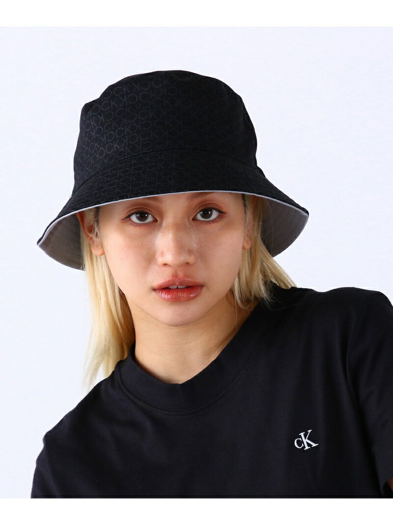 【SALE／40%OFF】【公式ショップ】 カルバンクライン モノグラム デザイン リバーシブル ハット Calvin Klein K508254 Calvin Klein カルバン・クライン 帽子 ハット ブラック【RBA_E】【送料無料】[Rakuten Fashion]