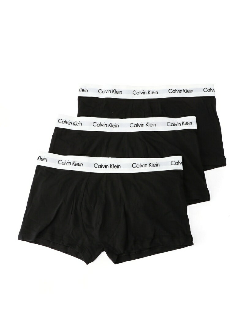 (M)【公式ショップ】 カルバンクライン COTTON STRETCH Low Rise Trunk 3pk Calvin Klein Underwear U2664 Calvin Klein Underwear カルバン・クライン インナー/ナイトウェア ボクサーパンツ/トランクス ブラック ホワイト【送料無料】[Rakuten Fashion]