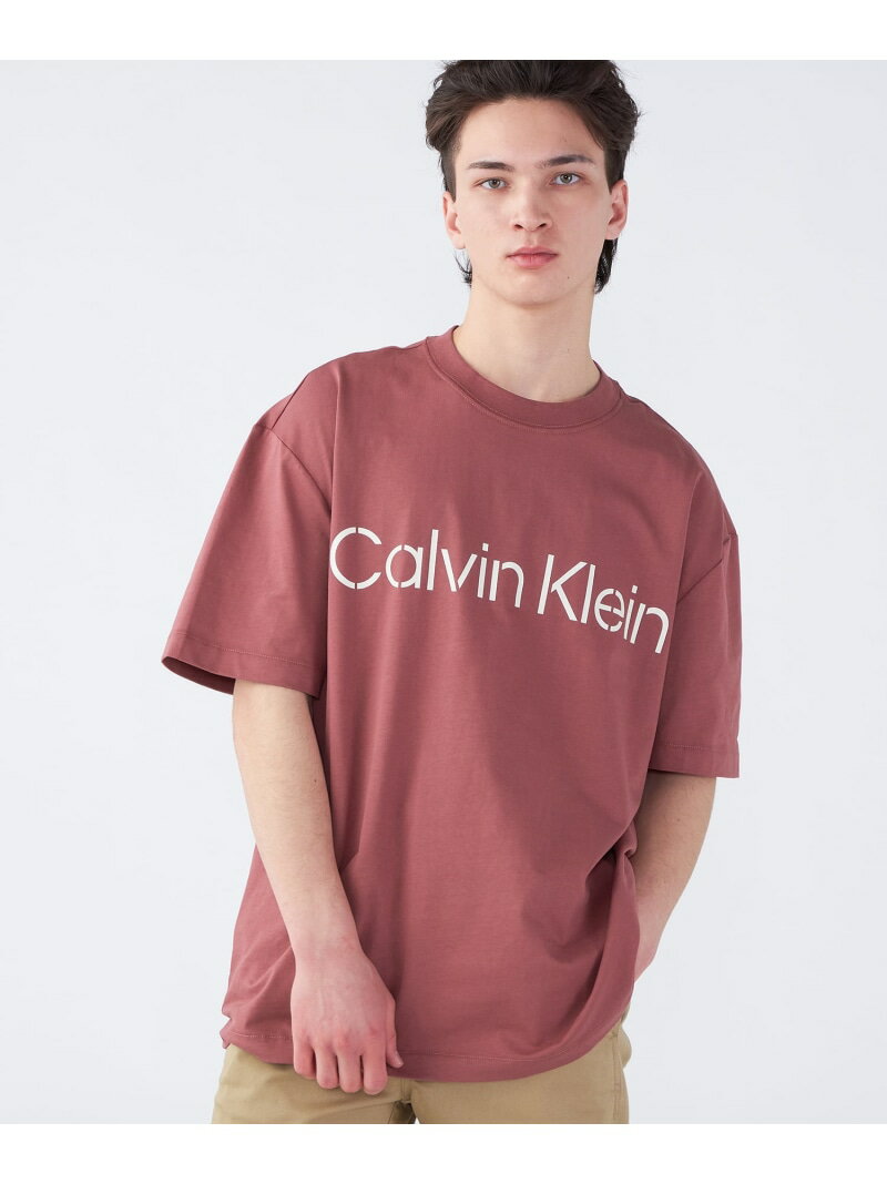 (M)【公式ショップ】 カルバンクライン リラックスステンシルロゴTシャツ Calvin Klein Jeans 40LM200 Calvin Klein Jeans カルバン・クライン トップス カットソー・Tシャツ レッド【送料無料】[Rakuten Fashion]