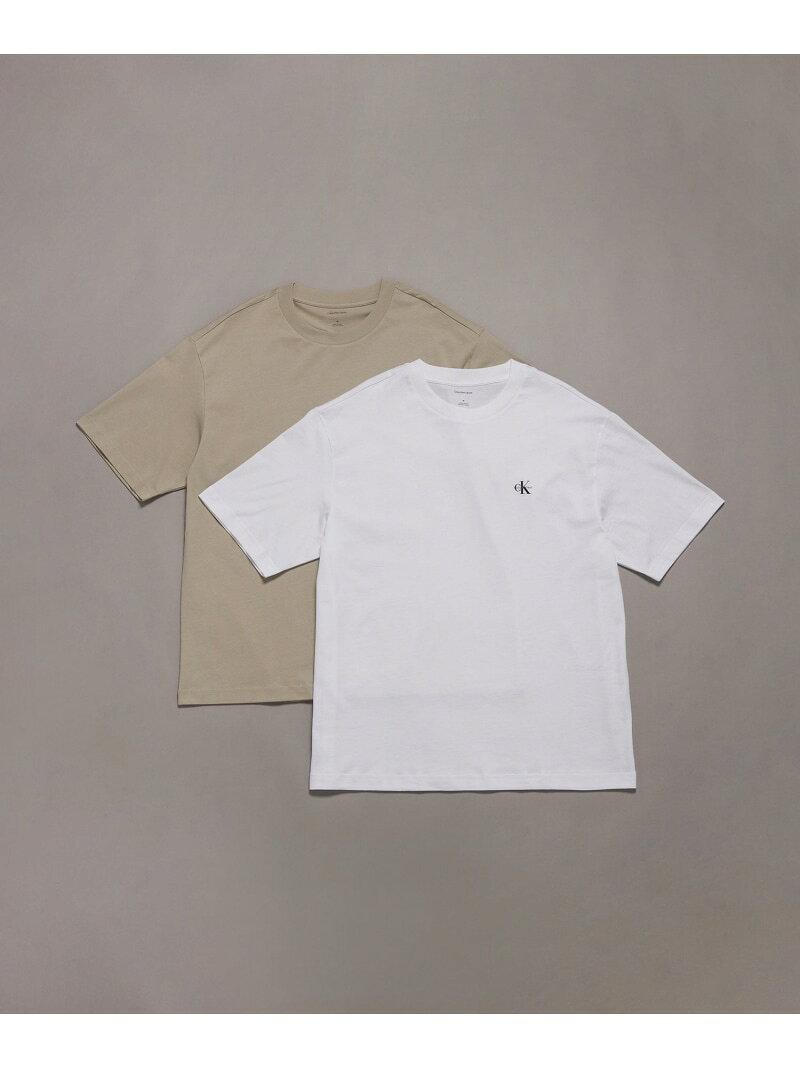 (U)【公式ショップ】 カルバンクライン Tシャツ(2枚パック) - ユニセックスショー...