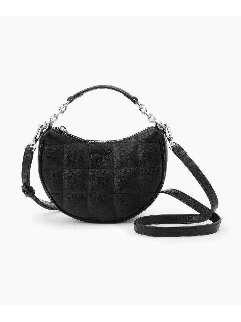  カルバンクライン スクエアキルトチェーン ミニバッグ Calvin Klein Jeans Accessory K612020 Calvin Klein カルバン・クライン バッグ ショルダーバッグ ブラック グレー