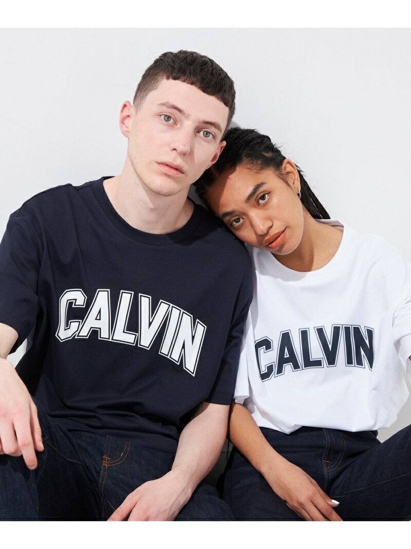 SALE40%OFF(U)ڸåס Х󥯥饤 ˥å Сƥ T Calvin Klein Jeans J400310 Calvin Klein Jeans Х󡦥饤 ȥåץ åȥT ۥ磻 ͥӡRBA_E̵ۡ[Rakuten Fashion]