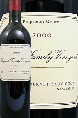 【ブライアントファミリー】 カベルネソーヴィニヨン ナパヴァレー [2000] Bryant Family Cabernet Sauvignon Napa Valley 750ml ナパバレー赤ワイン カリフォルニアワイン専門店あとりえ ギフト 贈り物 父の日プレゼント 高級