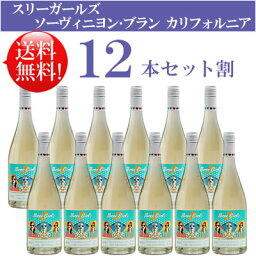 ●送料無料お得12本セット《スリー・ガールズ》 ソーヴィニヨン・ブラン エステート・グロウン ロダイ グルテンフリー Three Girls Sauvignon Blanc Estate Grown Lodi, California 750ml現行年 贈答ギフト対応不可 カリフォルニア白ワイン