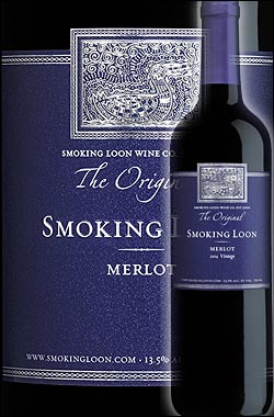 ギフト対応可 【スモーキングルーン】 メルロー カリフォルニア [NV] (ドン・セバスチャーニ＆サンズ) Smoking Loon Wine Co. Merlot California (by Don Sebastiani & Sons) 750ml 赤ワイン ※スクリューキャップ カリフォルニアワイン専門店あとりえ 父の日プレゼント