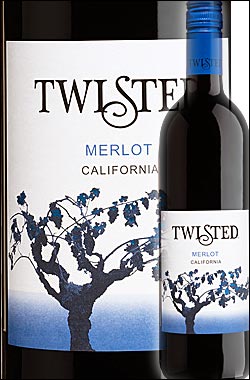 【ツイステッド】 メルロー カリフォルニア [NV] Twisted Wines Merlot California 750ml※スクリューキャップ ツイスティッド赤ワイン カリフォルニアワイン専門店あとりえ 父の日プレゼント