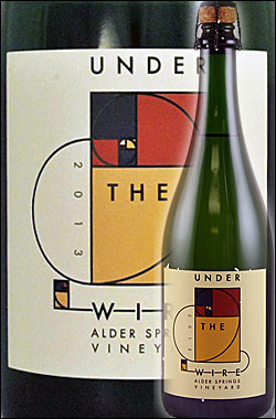 《アンダー・ザ・ワイヤー》 ブリュット スパークリングワイン “ピノノワール ロゼ” [2016] or “シャルドネ ブランドブラン” アルダースプリングス, アンダーソンヴァレー [2015] Under the Wire Sparkling Wine ROSE, BdB Alder Springs 750ml (ベッドロック Bedrock)