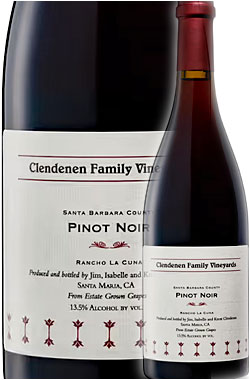 ギフト対応可  ピノノワール “ランチョ ラクーナ・エステイトグロウン” サンタイネズヴァレー  Clendenen Family Vineyard Wines Pinot Noir Rancho La Cuna Estate Grown, Santa Ynez Valley 750ml 赤ワイン カリフォルニアワイン