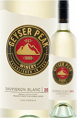 ●同生産者6本で送料無料 【ガイザーピーク】 ソーヴィニヨン・ブラン “カリフォルニア” [2016] Geyser Peak Winery Sauvignon Blanc California 750ml (アメリカ 海外土産 おみやげ 洋酒 ギフト 贈答 ソノマワイナリー) 白ワイン カリフォルニアワイン 父の日プレゼント