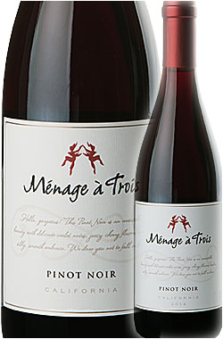 【メナージュ ア トロワ】 ピノノワール カリフォルニア [2020] Menage a Trois Pinot Noir California 750ml 赤ワイン by フォリ ア ドゥ ワイナリー Folie a Deux winery カリフォルニアワイン専門店あとりえ 父の日プレゼント