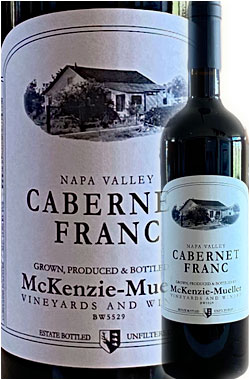 ワイン, 赤ワイン  2013 or 2014 McKenzie-Mueller VineyardsWinery Cabernet Franc Napa Valley Estate Bottled 750ml 