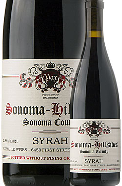 ●ガローニ100点同銘柄《パックス》 シラー “ソノマ・ヒルサイズ” [2018] Pax Mahle Wines Syrah Sonoma-Hillsides, Sonoma County 750ml パックスワインセラーズ カリフォルニアワイン専門店あとりえ ソノマカウンティ ヒルサイド赤ワイン 高級 誕生日プレゼント