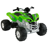 電動乗用カワサキKawasakiKFX四輪バギーグリーン12V