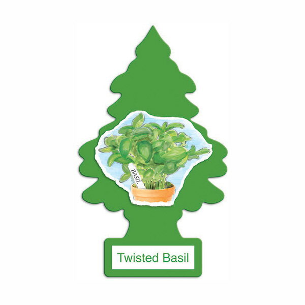 【売り切り特価！】エアフレッシュナー 芳香剤 リトルツリー ツイステッドバジル Twisted Basil 1pc Ma..