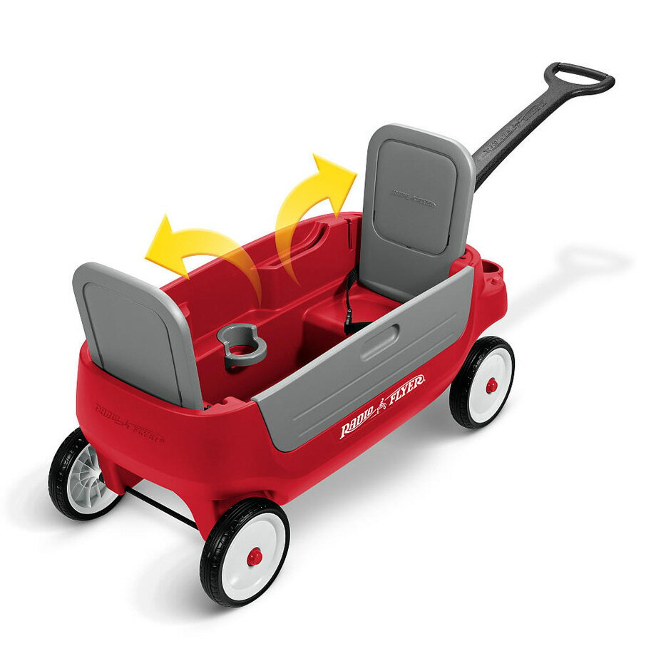 Radio Flyer　ラジオフライヤー　グランドスタンド　3in1ワゴン　デラックスアメリカでも超有名な老舗トイメーカーのこちらの商品、レッドカラーがオシャレなワゴンです。3WAYの使い方があり、外出先でお子様を乗せて散歩するも良し、たためばベンチに早変わりですのでみんなで休憩に使うも良し、帰りは遊んだオモチャを運ぶキャリーとして使用できる便利な商品です。【ご注意事項】 詳細は上記バナーより必ずご確認ください。 当社在庫商品は数に限りがございます。商品を切らさないようご用意をしておりますが、オンラインショップに反映する前に在庫切れになる場合もございますので事前にご了承ください。 万が一在庫が欠品した際はお取り寄せとなります。 国内に在庫がある場合、約3-4日 本国取寄せ商品の場合、納期は1-3週間 お支払方法は銀行振込、もしくはクレジットカードのみになりますのでご了承の上、ご注文ください。 また表示価格は参考価格となり、価格はその都度確認致しましてご回答させていただきます。在庫が欠品もしくは生産中止になっている可能性もございます。予めご了承ください。お車により適合商品が異なります。その為、VINコード(シリアルナンバー)が必要になります。 VINコードをお伝え頂きこちらでお調べし適合部品をご案内致します。VINコード(シリアルナンバー)についてはこちらをご確認下さい。