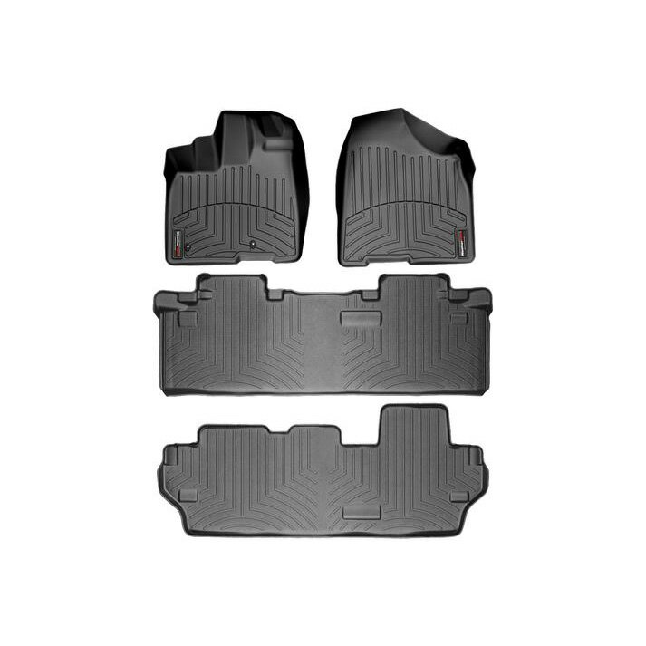 11-12y シエナ 8人乗り フロアライナーセット ウェザーテック ブラック 4PC