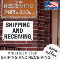 アメリカンサインプレート SHIPPING AND RECEIVING 大きなサイズ12x18インチ MADE ...