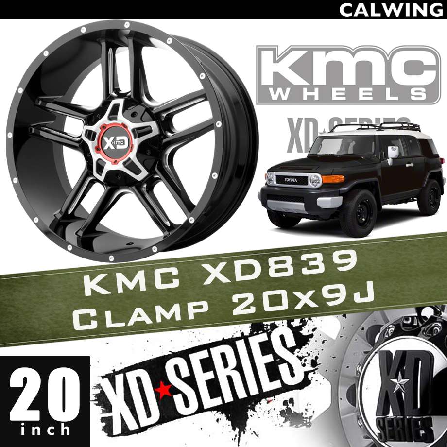 ホイール XD839 CLAMP グロスブラックミルド 20x9J PCD 6x135/139.7 1本 KMC | 215サーフ 150系プラド FJクルーザー HAMMER/ハマー H3等