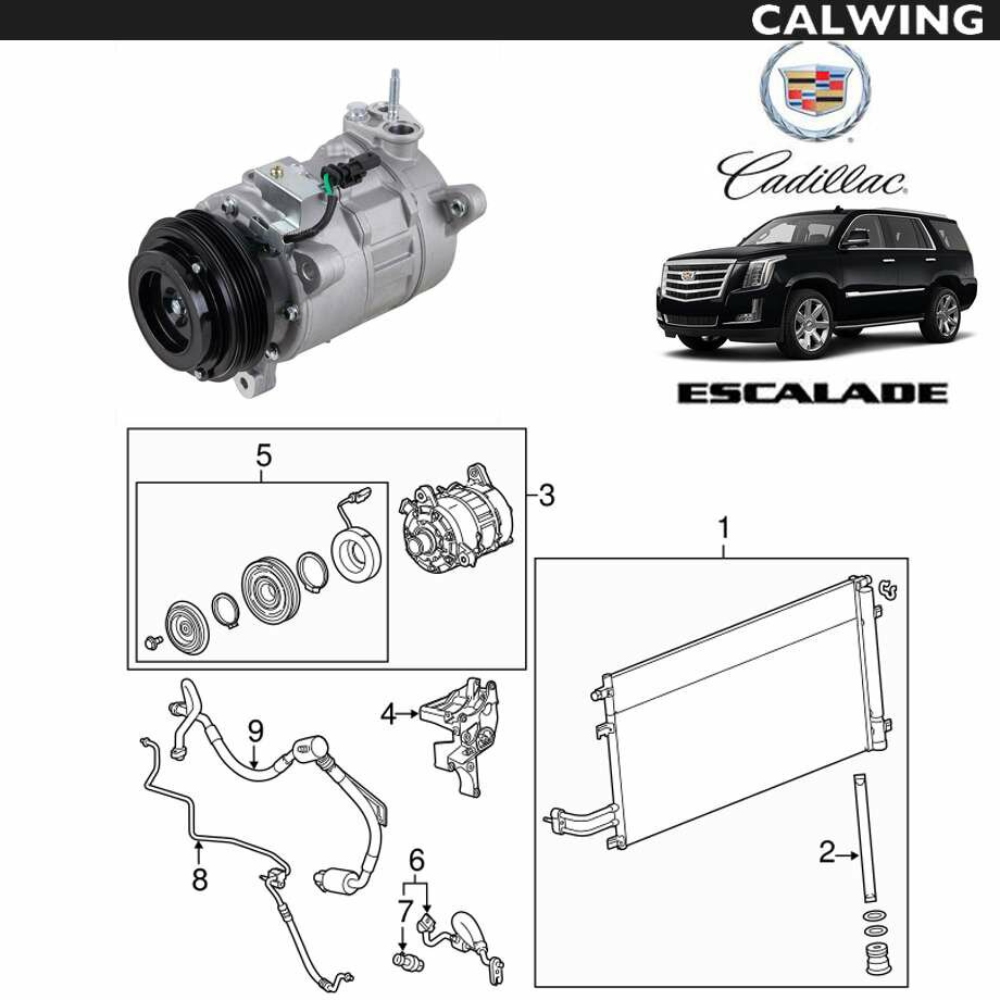 15-17y エスカレード | A/Cコンプレッサー ACDelco