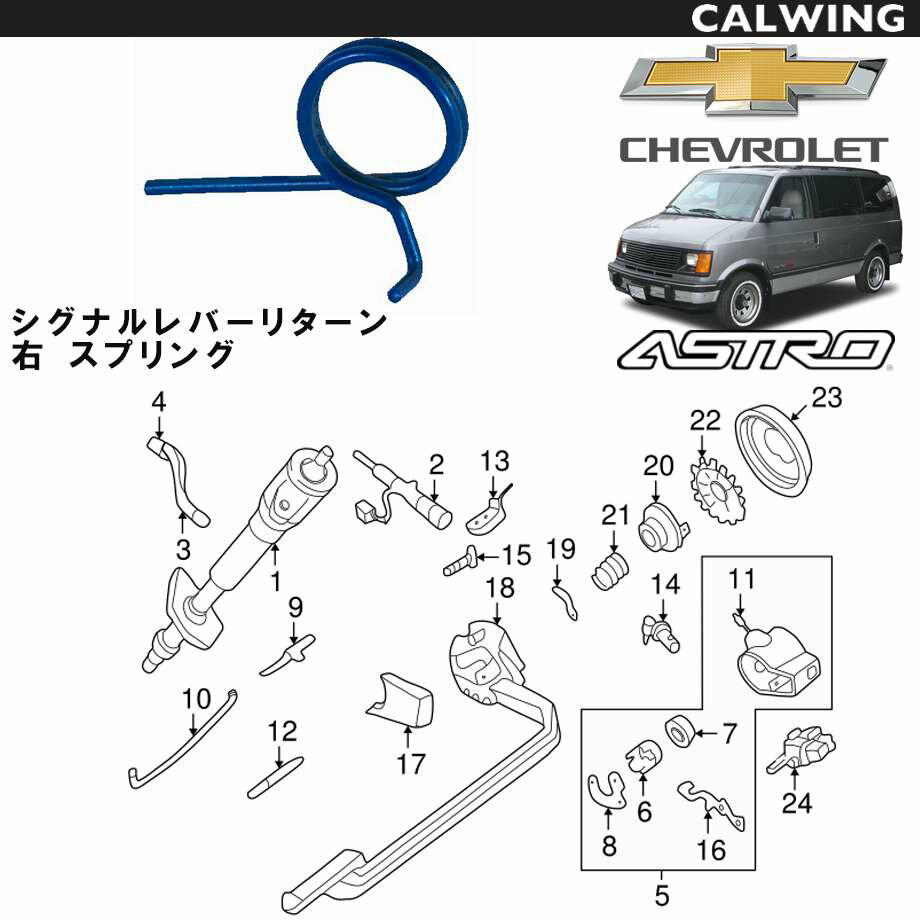 93-95y シボレーアストロ | ターンシグナルレバー リターンスプリング 左 GM純正品