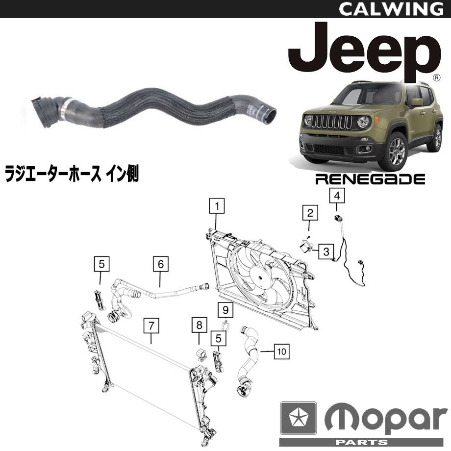 15y- ジープ jeep レネゲード | ラジエーターホース イン MOPAR純正品 パーツ