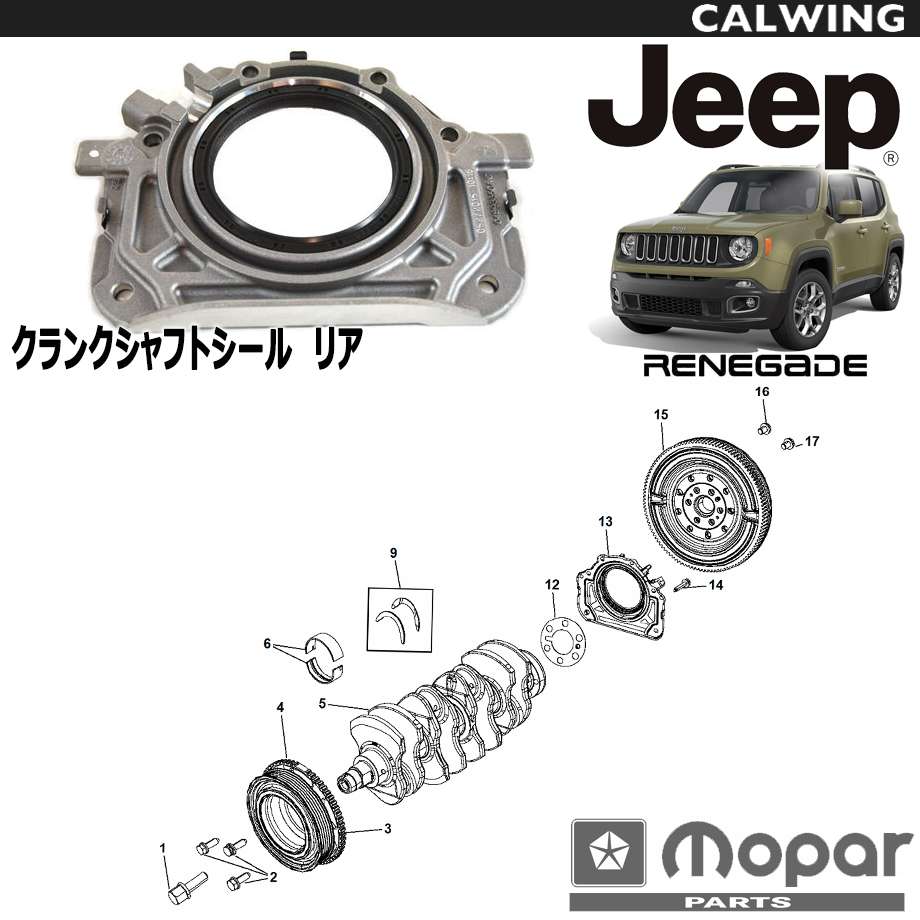 15y- ジープ jeep レネゲード | クランクシャフトシール リア MOPAR純正品 パーツ