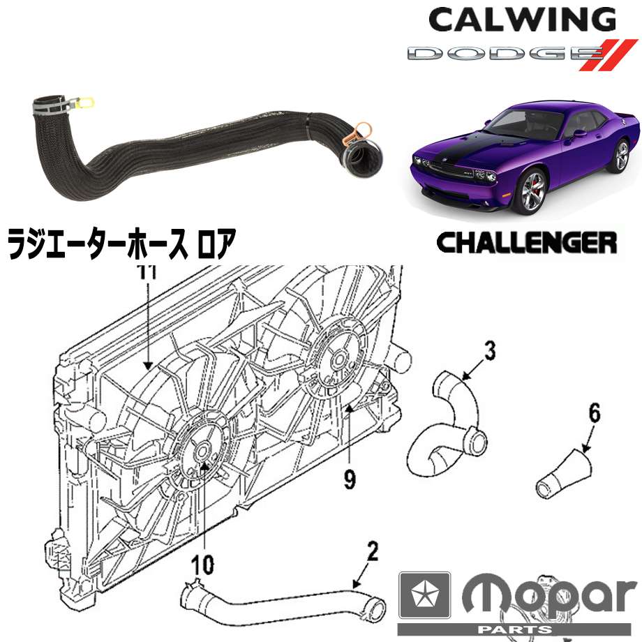 08-10y チャレンジャー | ラジエーターホース ロア MOPAR純正品