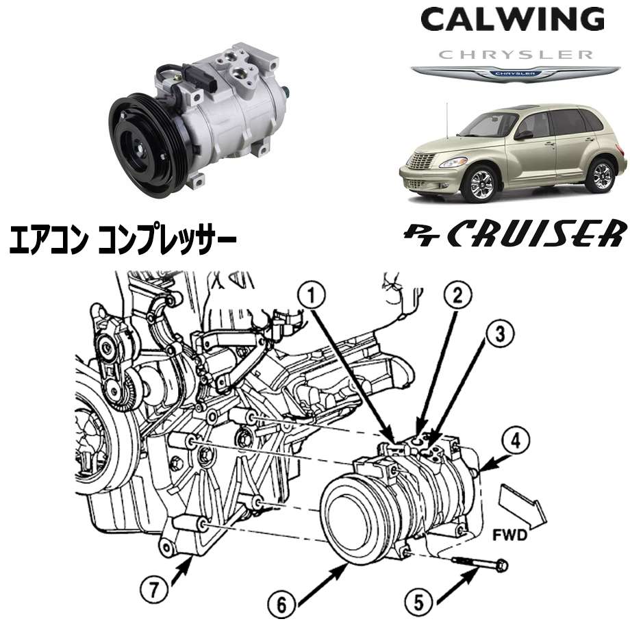 楽天キャルウイングパーツ楽天市場店01-09y PTクルーザー 2.0 | エアコンコンプレッサー アフターマーケットパーツ