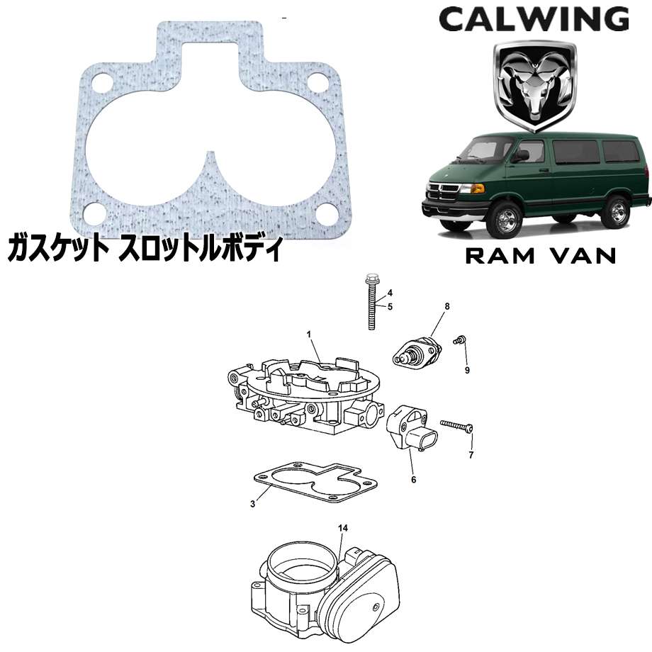 98y-03y ラムバン | ガスケット スロットルボディ MOPAR純正品