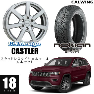 JEEP/ジープ GRAND CHEROKEE/グランドチェロキー '11y-'18y | スタッドレスタイヤ&ホイール 4本セット US DESIGN キャスラー 18インチ NOKIAN アーバンウインター SUV4 265/60R18