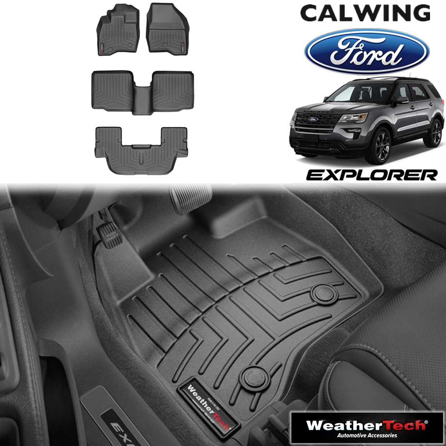 17-19y エクスプローラー 2ndベンチ | フロアマット フロアライナー ブラック ウェザーテック