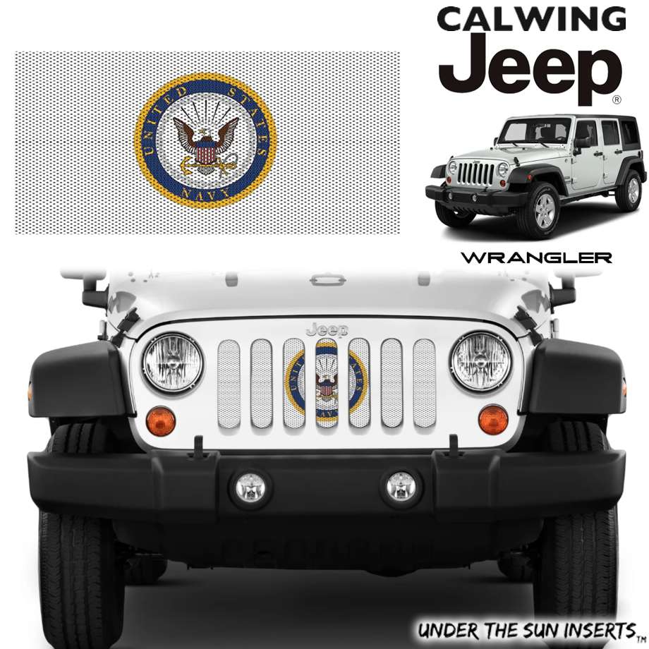 07-18y ラングラー JK | グリルインサート USネイビー バッジ アンダーザサンインサート