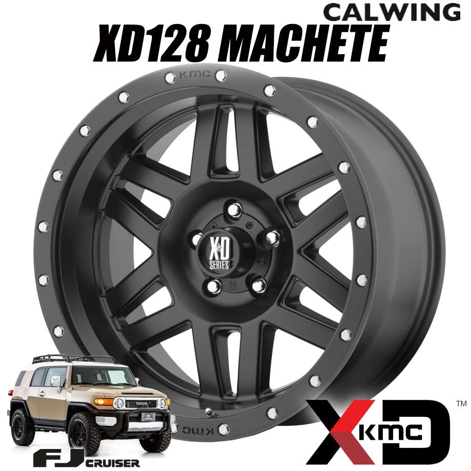 FJクルーザー | ホイール XD128 MACHETE サテンブラック 17X8.0J+20 6X139.7 1本 KMC